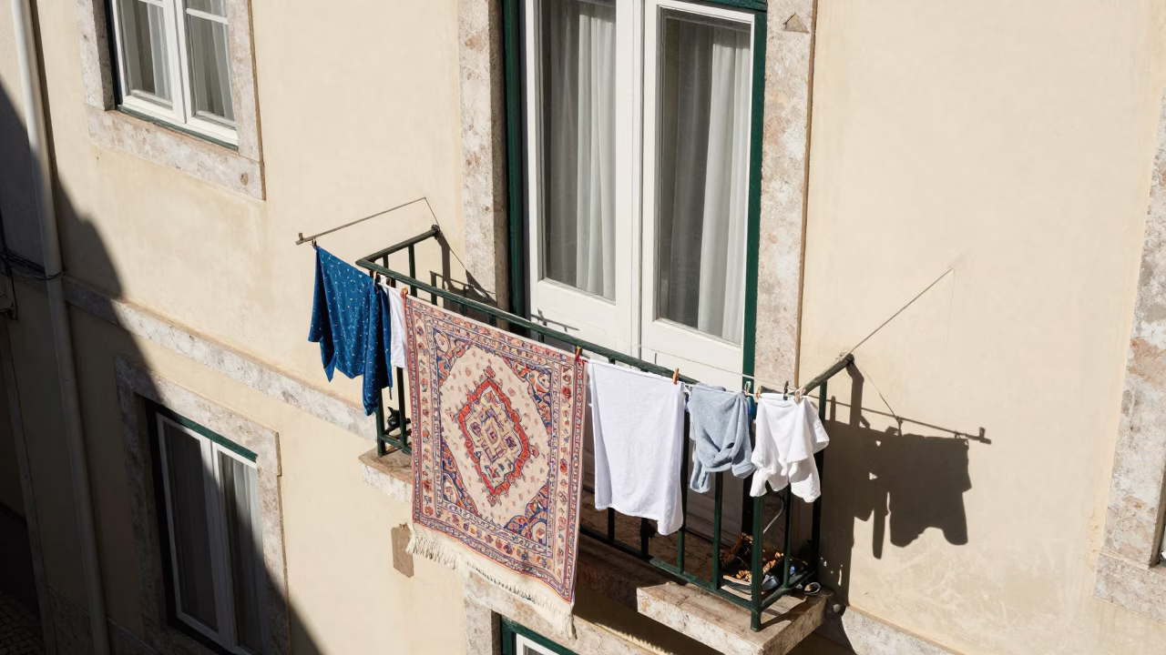 Laundry Drying in Lisbon in in Lisbon, Portugal