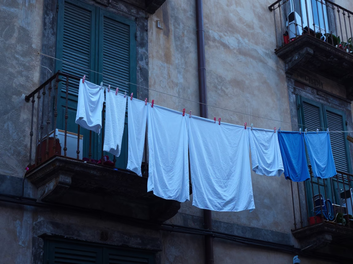 Laundry Drying in Naples in in Naples, Italy