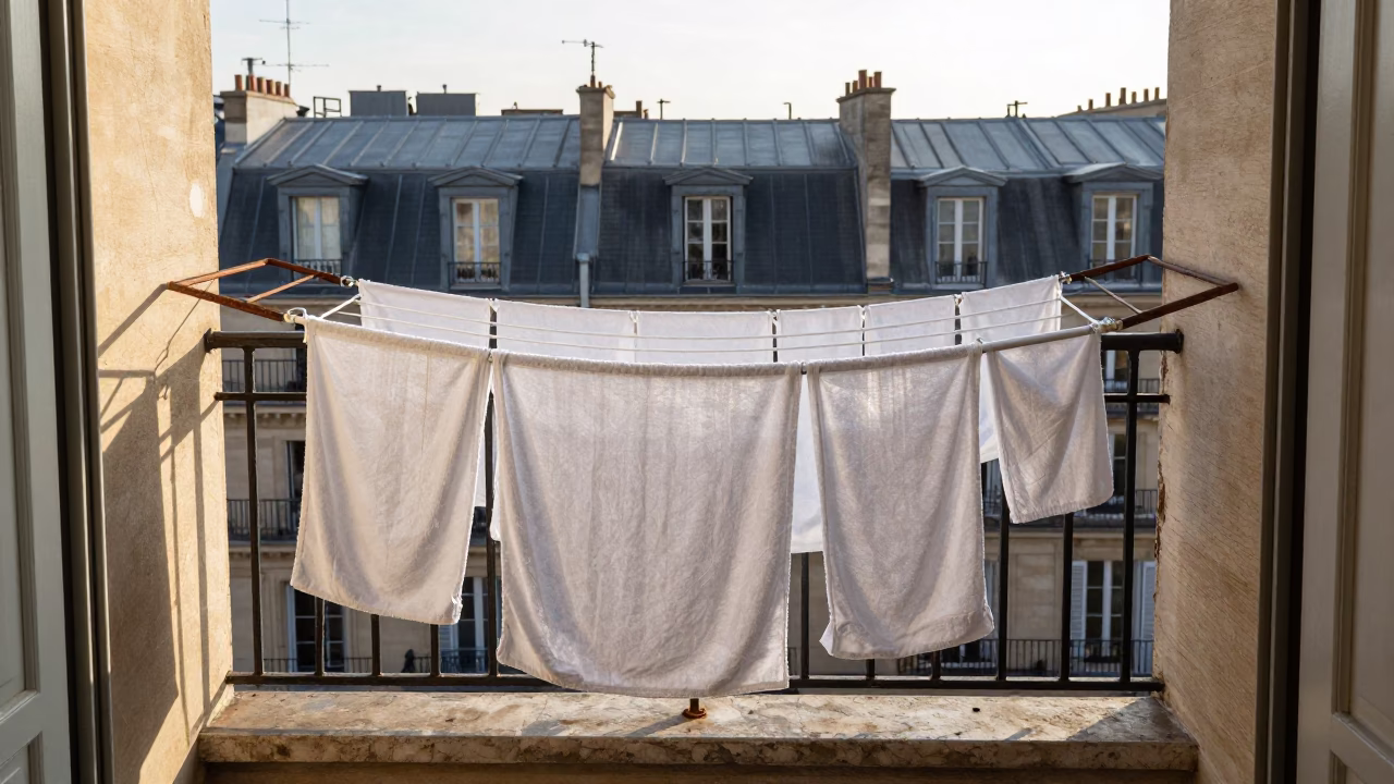 Laundry Drying in Paris in in Paris, France