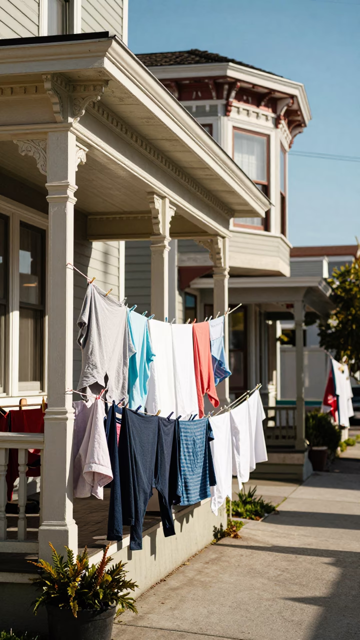 Laundry Drying in San Francisco in in San Francisco, California, United States