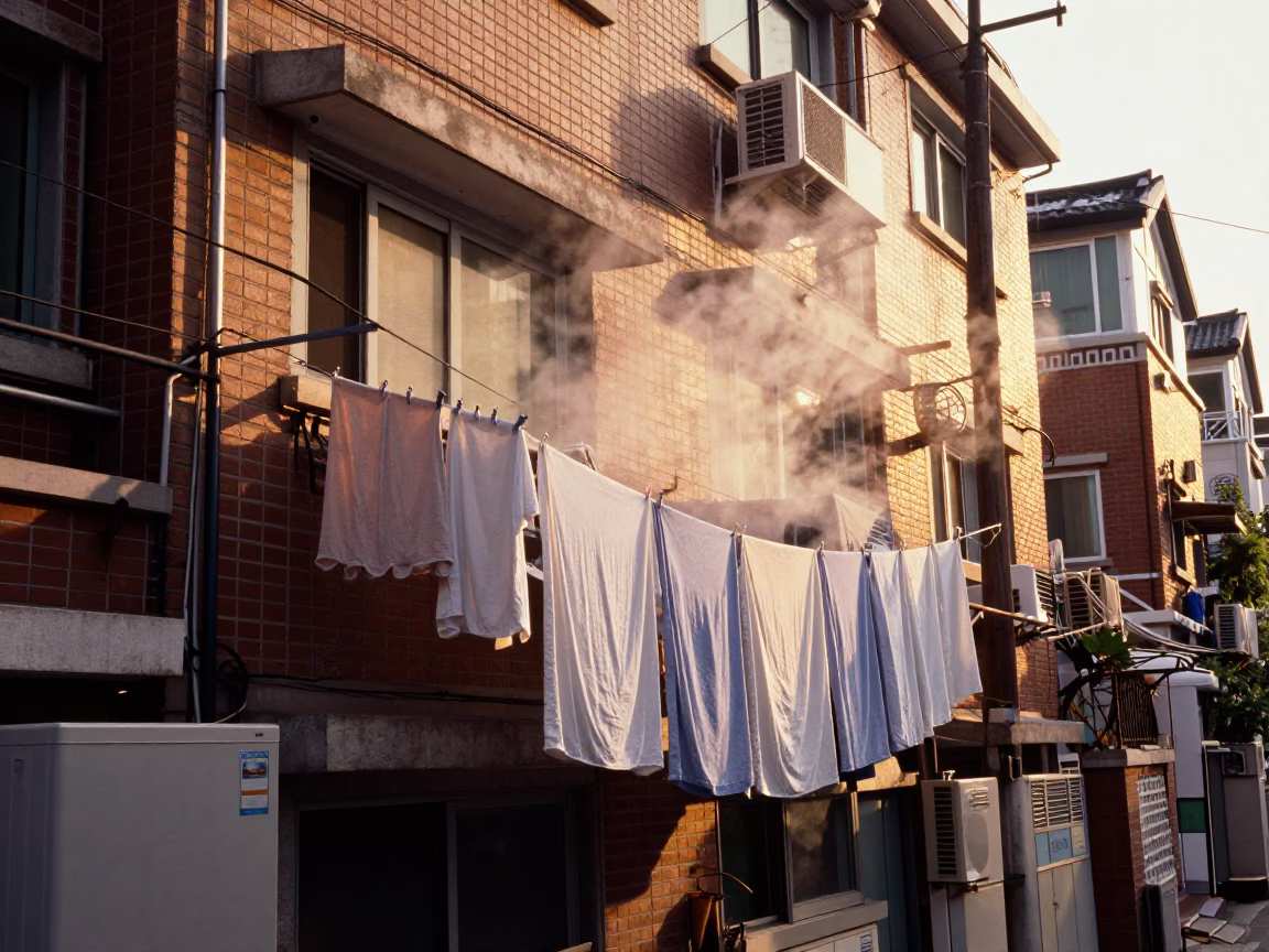 Laundry Drying in Seoul in in Seoul, South Korea