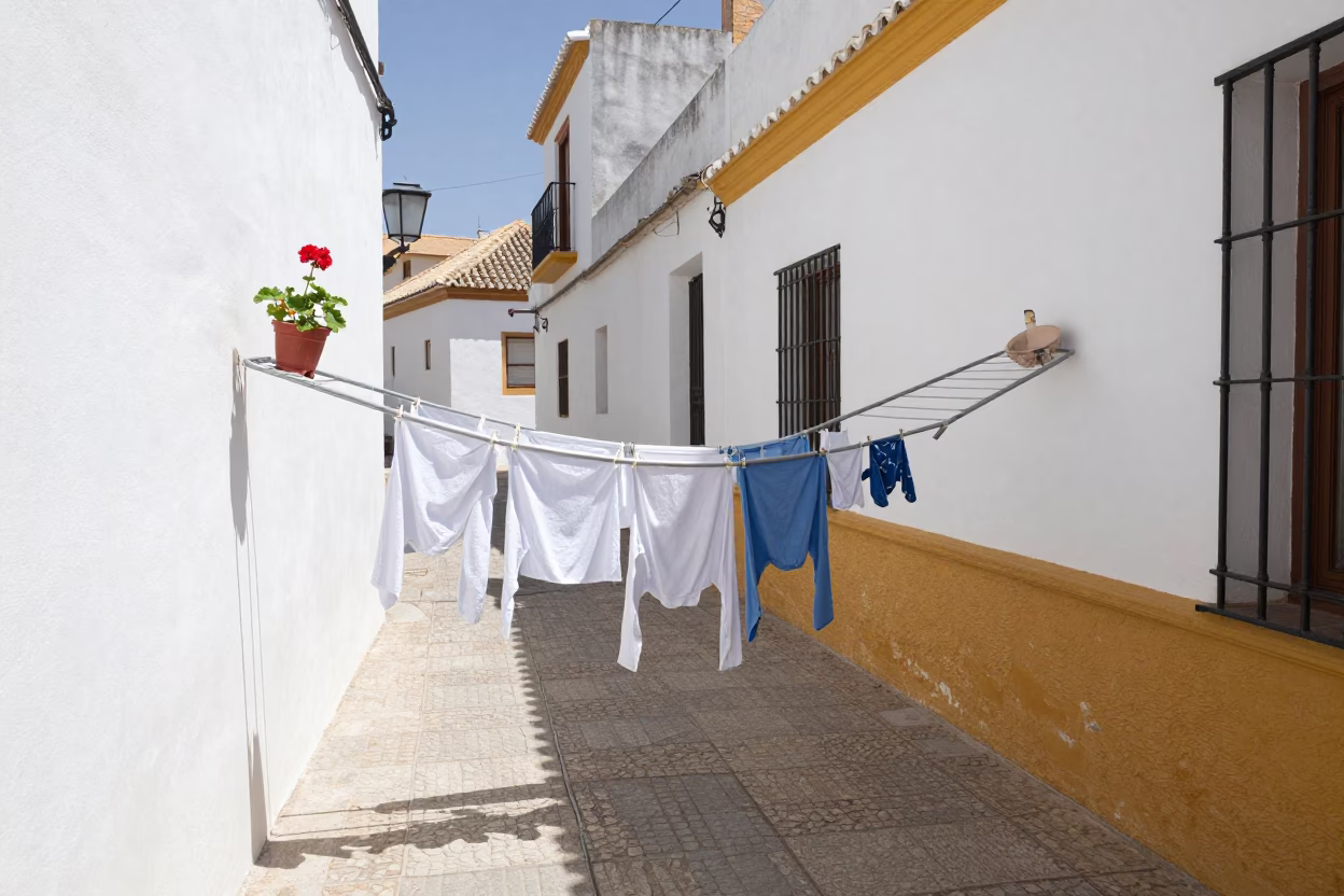 Laundry Drying in Seville in in Seville, Spain