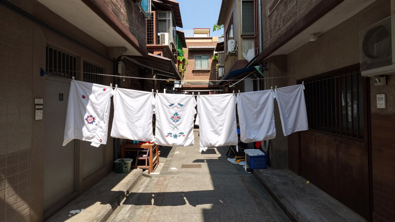 Laundry Drying in Taipei in in Taipei, Taiwan