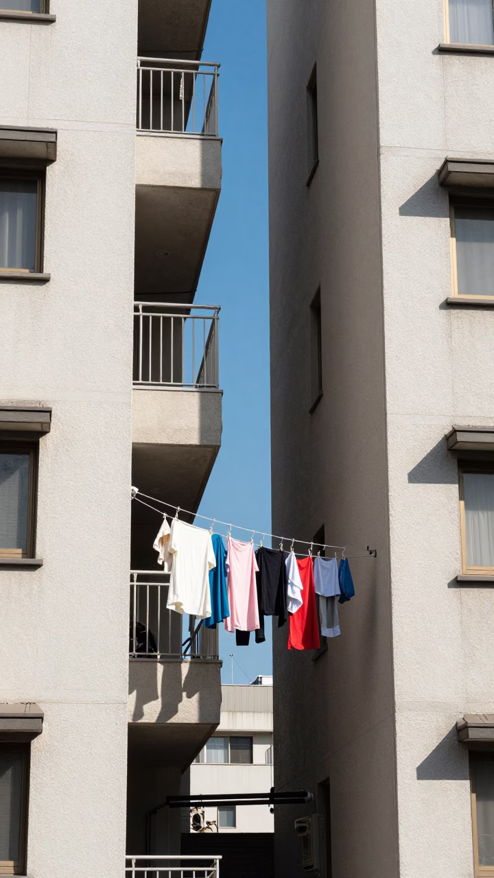 Laundry Drying in Tokyo in in Tokyo, Japan