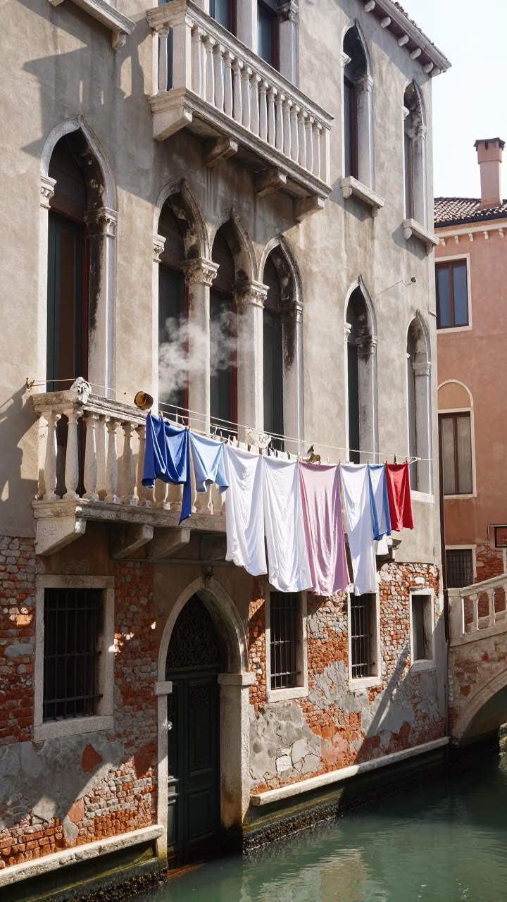 Laundry Drying in Venice in in Venice, Italy