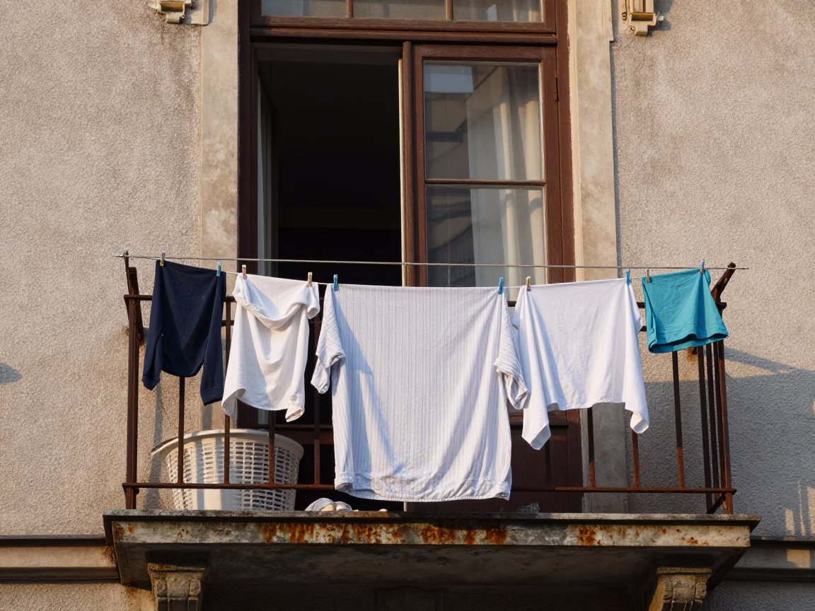 Laundry Drying in Vienna in in Vienna, Austria