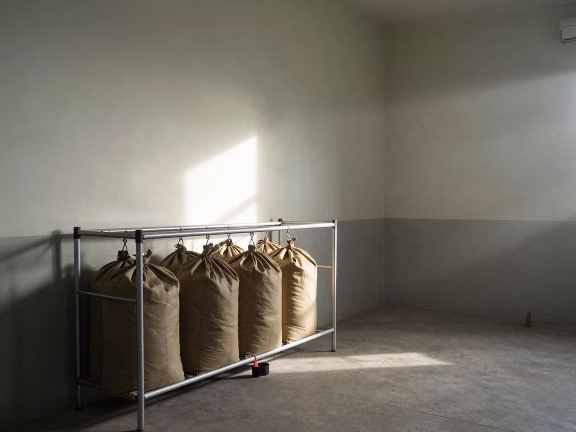 Laundry Rack in Xining Briefing Room Morning Light in inside a briefing room near Xining