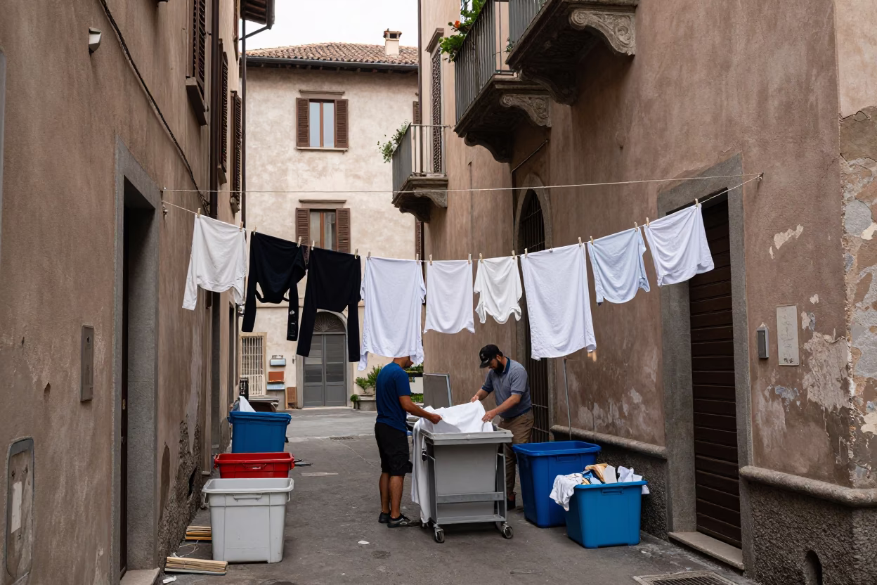 Laundry Sorting in Milan in in Milan, Italy