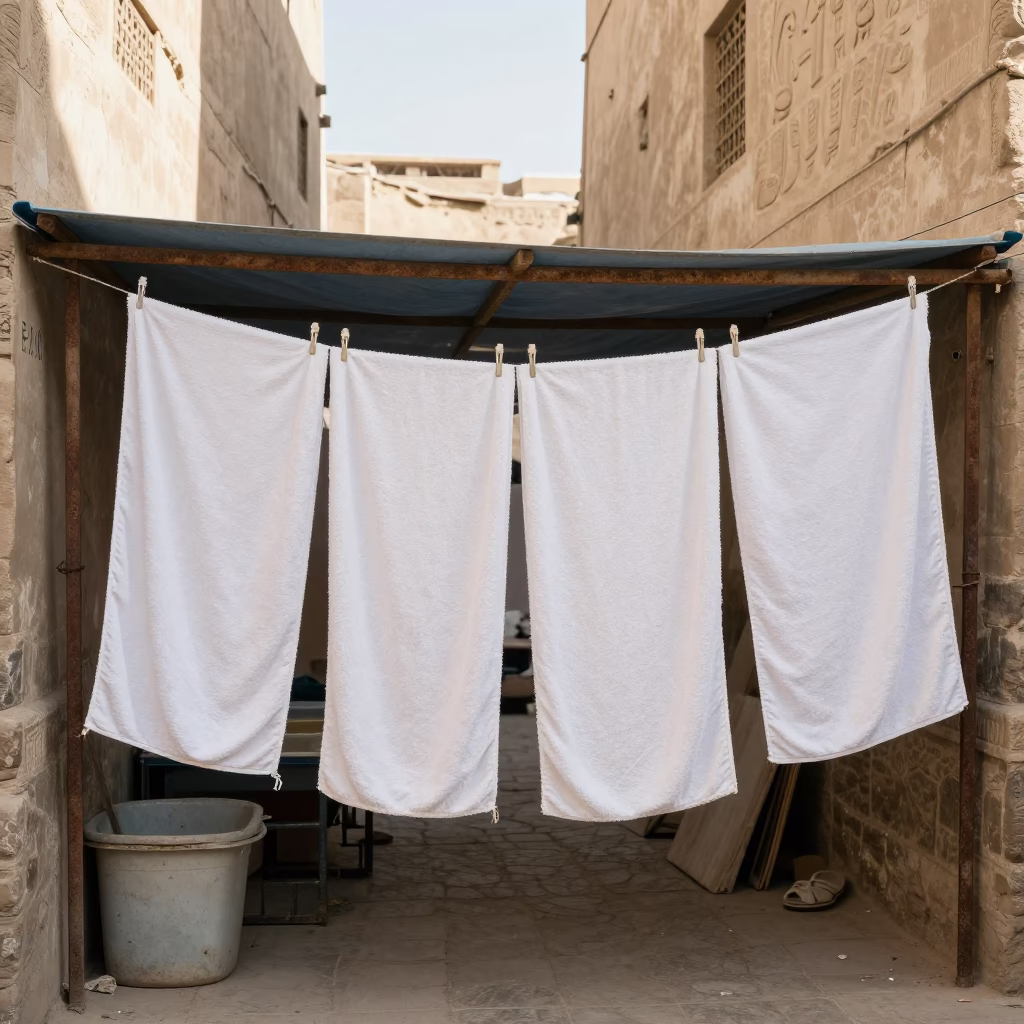 Laundry Stall in Luxor in in Luxor, Egypt