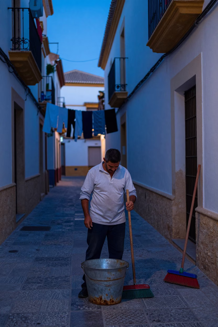 Laundry Worker in Valencia in in Valencia, Spain