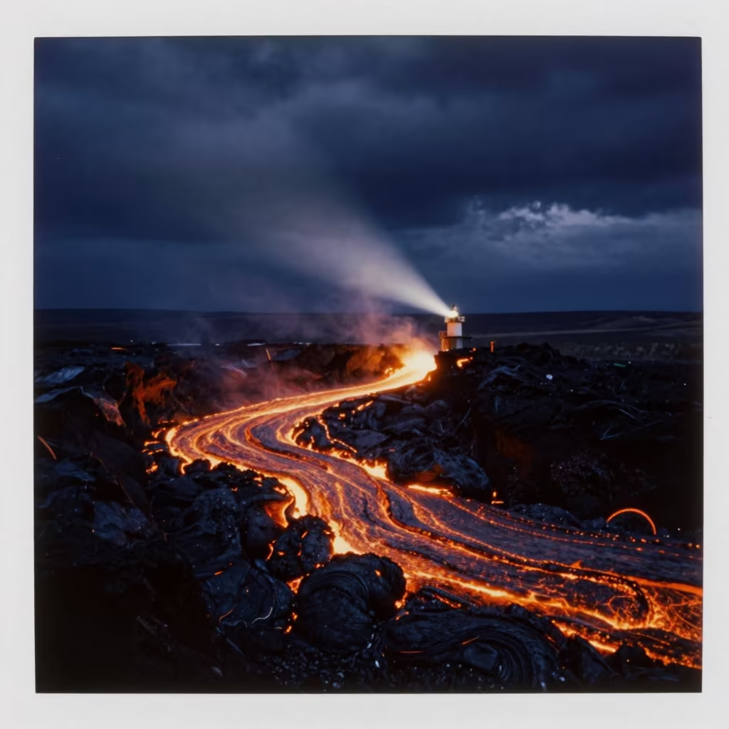 Lava River Night Georgia Lighthouse Light in in Georgia