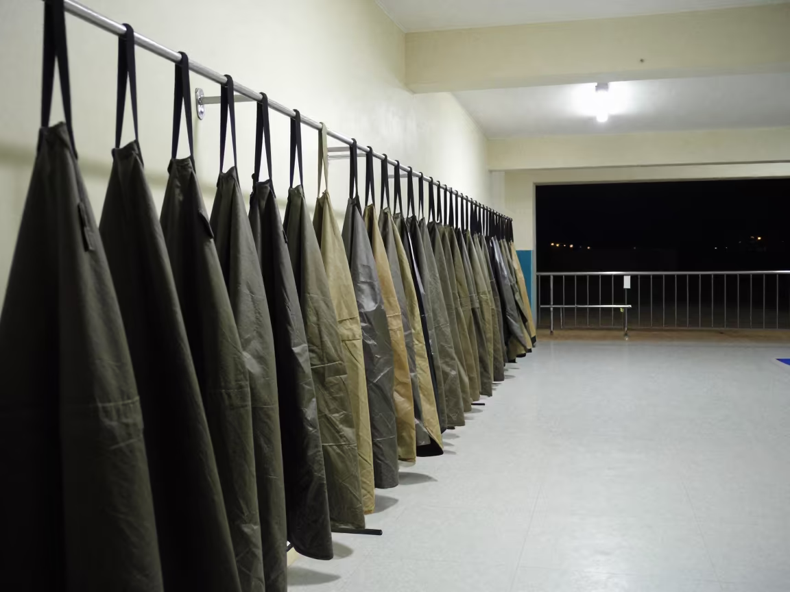 Lead Apron Rack in Eldoret Rehab Gym Night in inside a rehabilitation gym in Eldoret