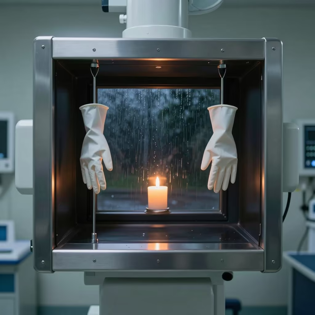 Lead Glove Hanger in Mysore Imaging Suite in inside an imaging suite in Mysore