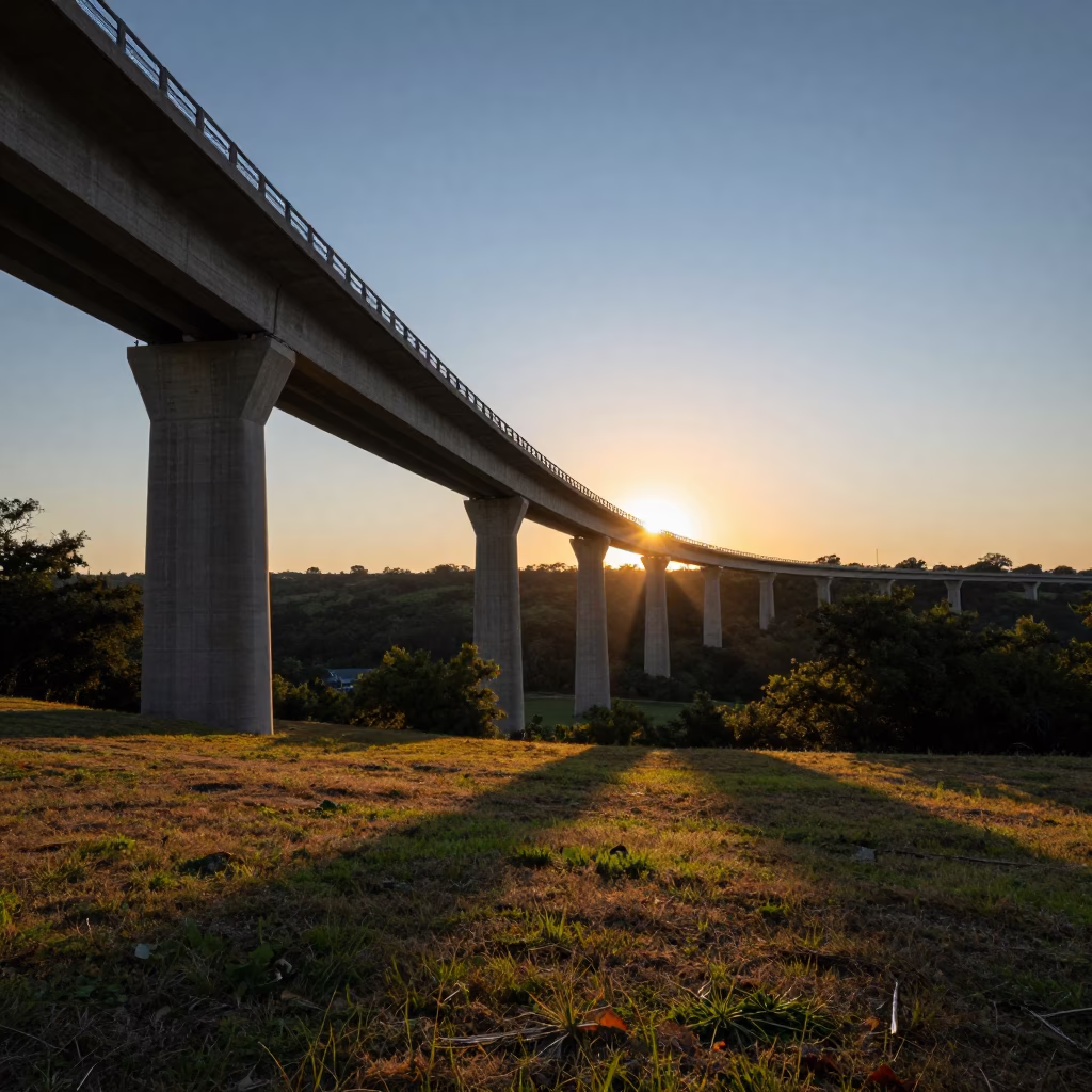 Leaf Shadows in Austin at First Light Of Dawn in in Austin, Texas, United States
