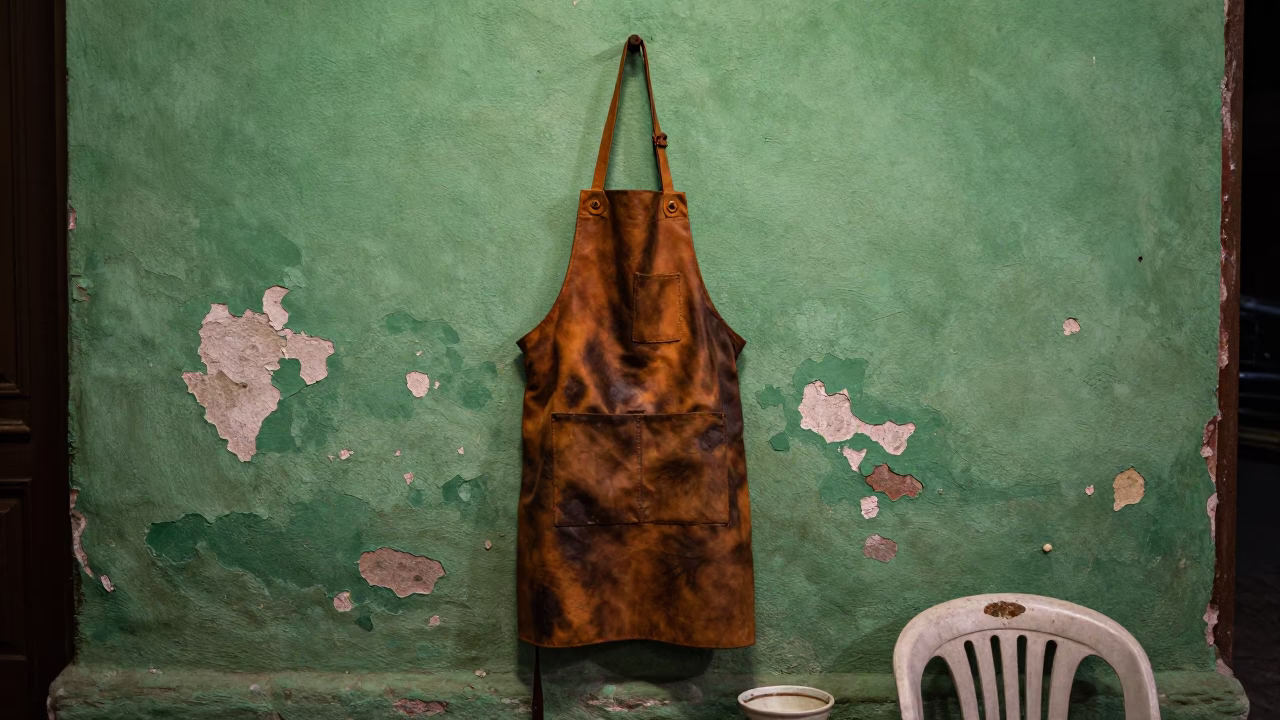 Leather Apron in Quito in in Quito, Ecuador