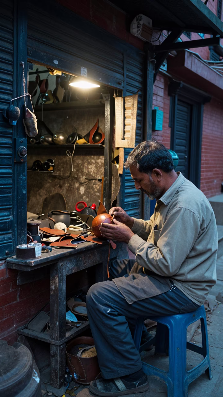 Leather Ball in Kathmandu in in Kathmandu, Nepal