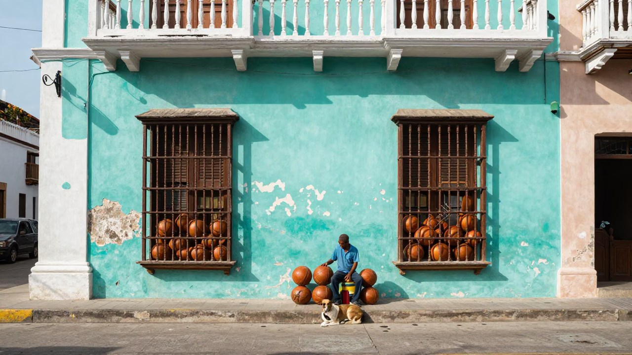 Leather Balls in Cartagena in in Cartagena, Colombia