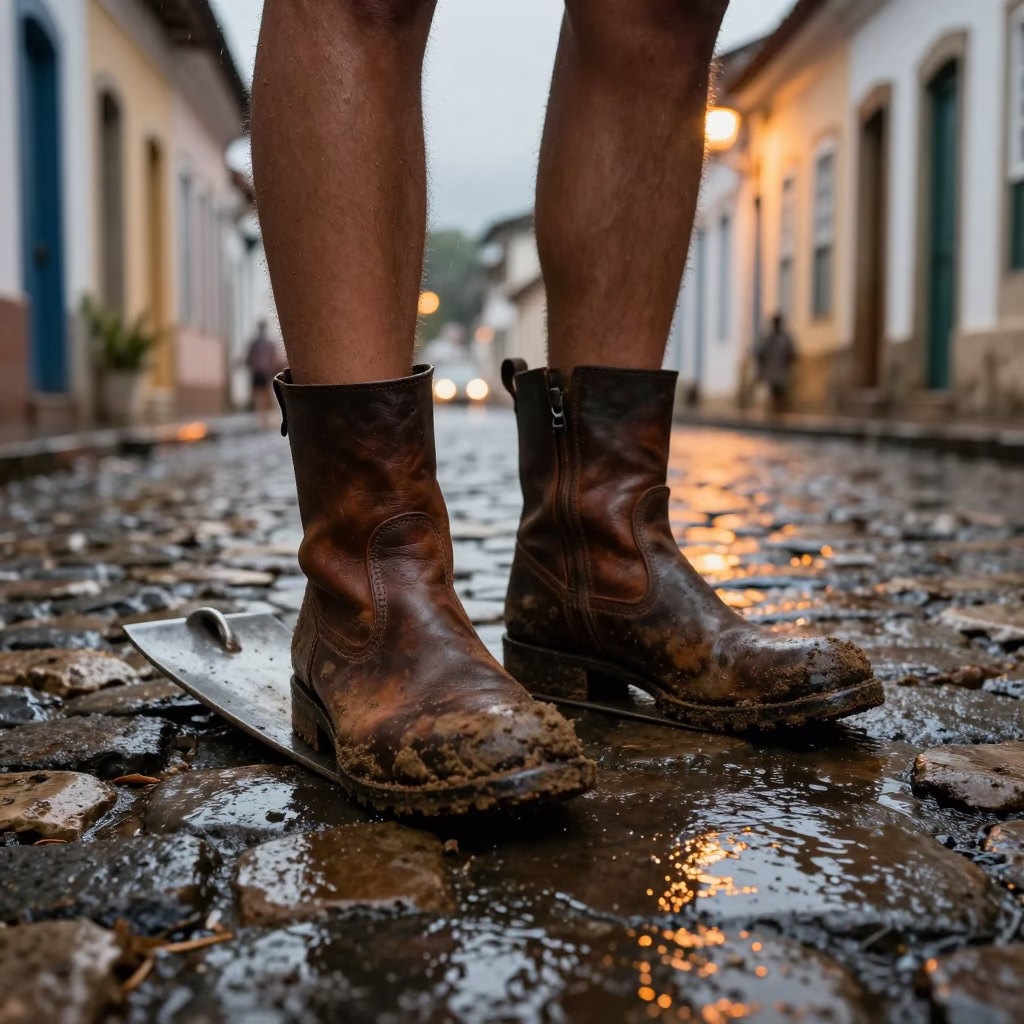 Leather Boots in Salvador in in Salvador, Brazil