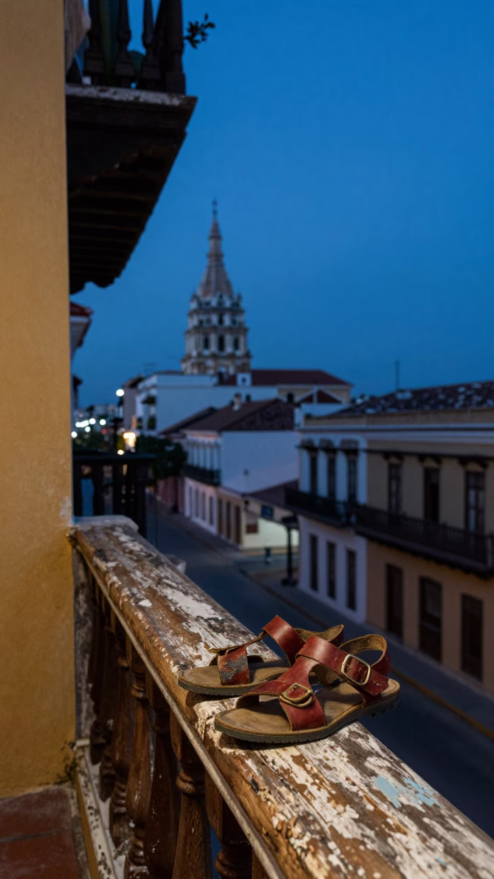 Leather Sandals in Cartagena in in Cartagena, Colombia