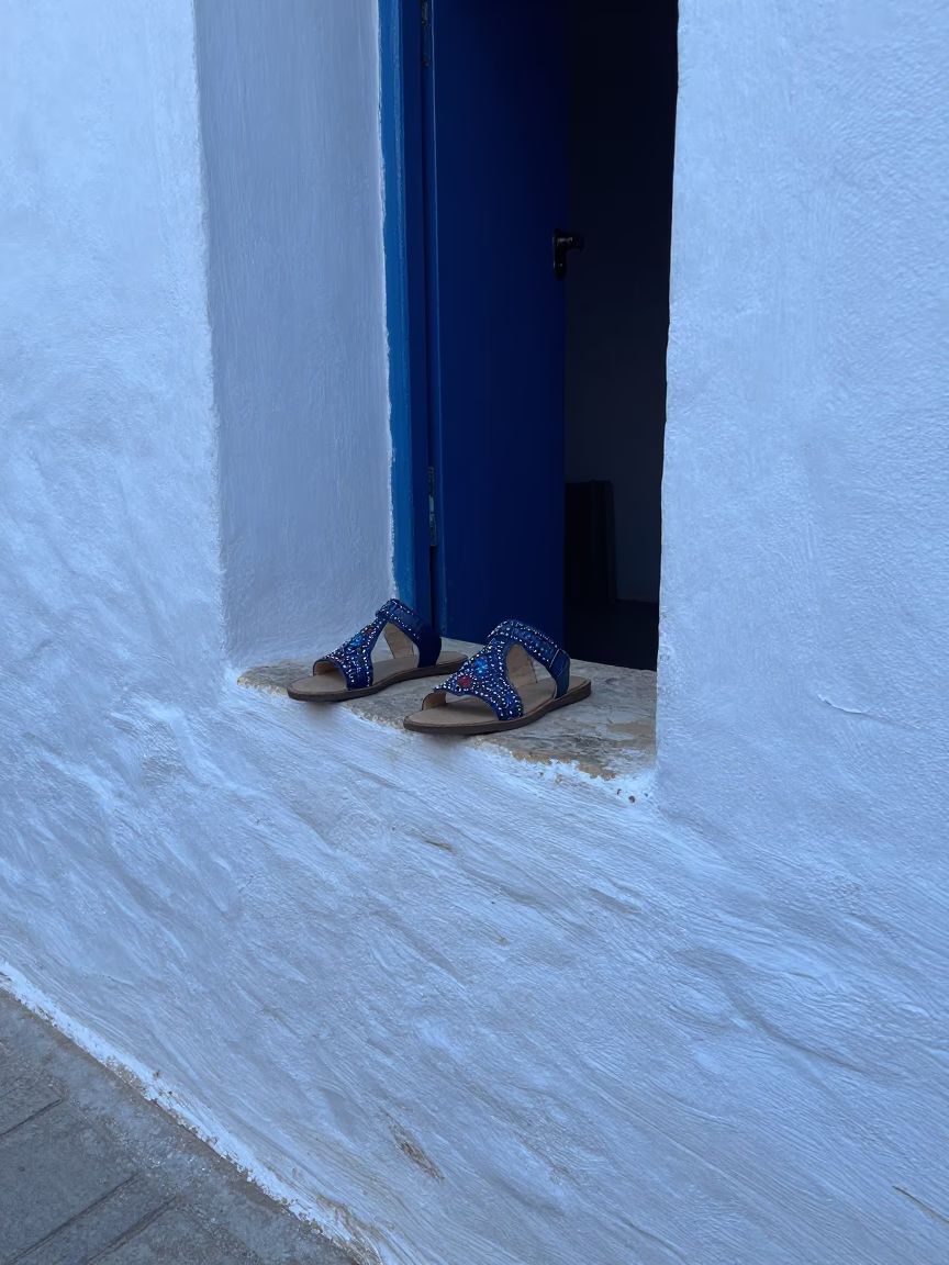 Leather Sandals in Essaouira in in Essaouira, Morocco