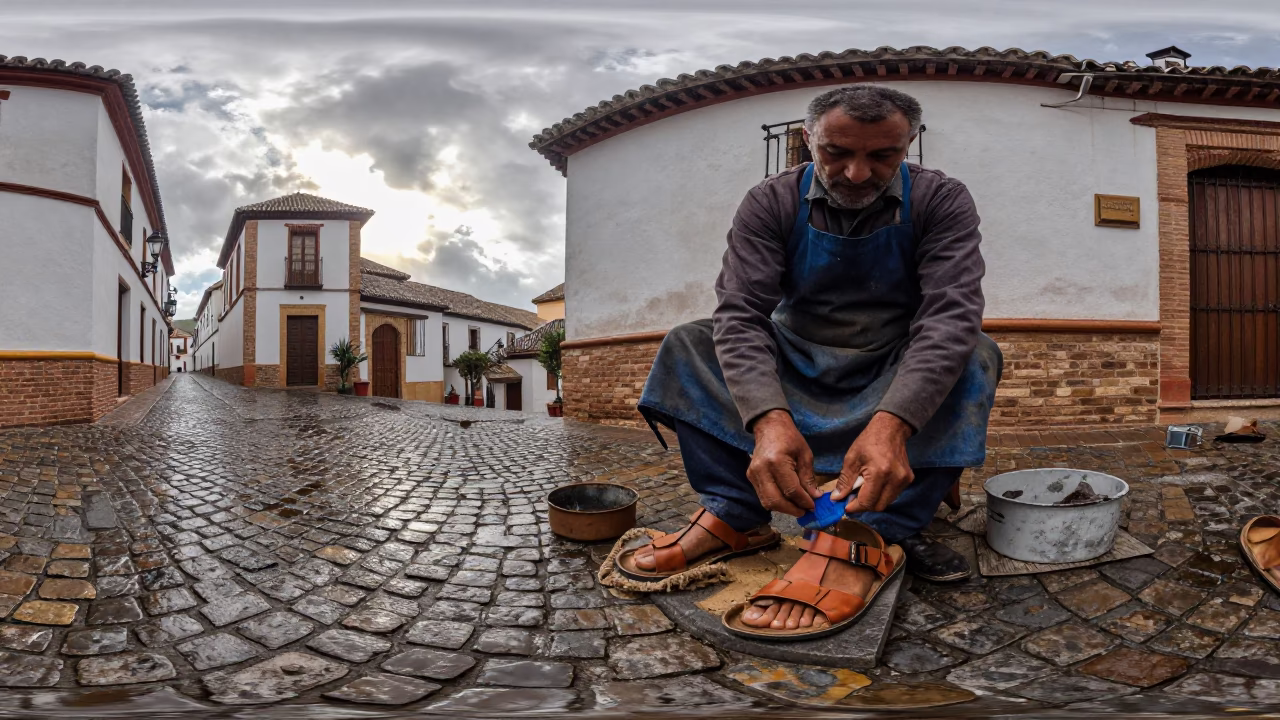 Leather Sandals in Granada in in Granada, Spain
