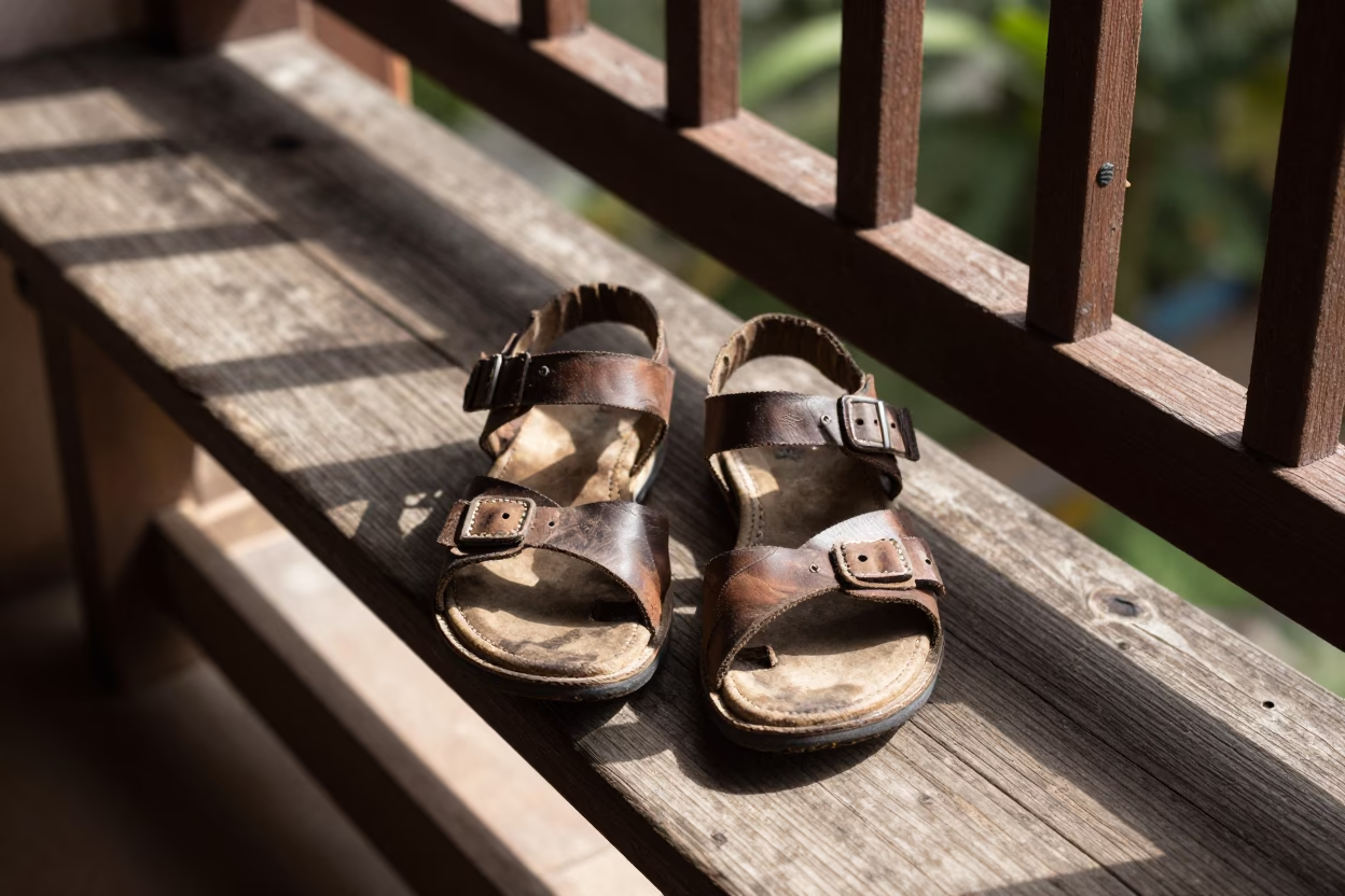 Leather Sandals in Salvador in in Salvador, Brazil