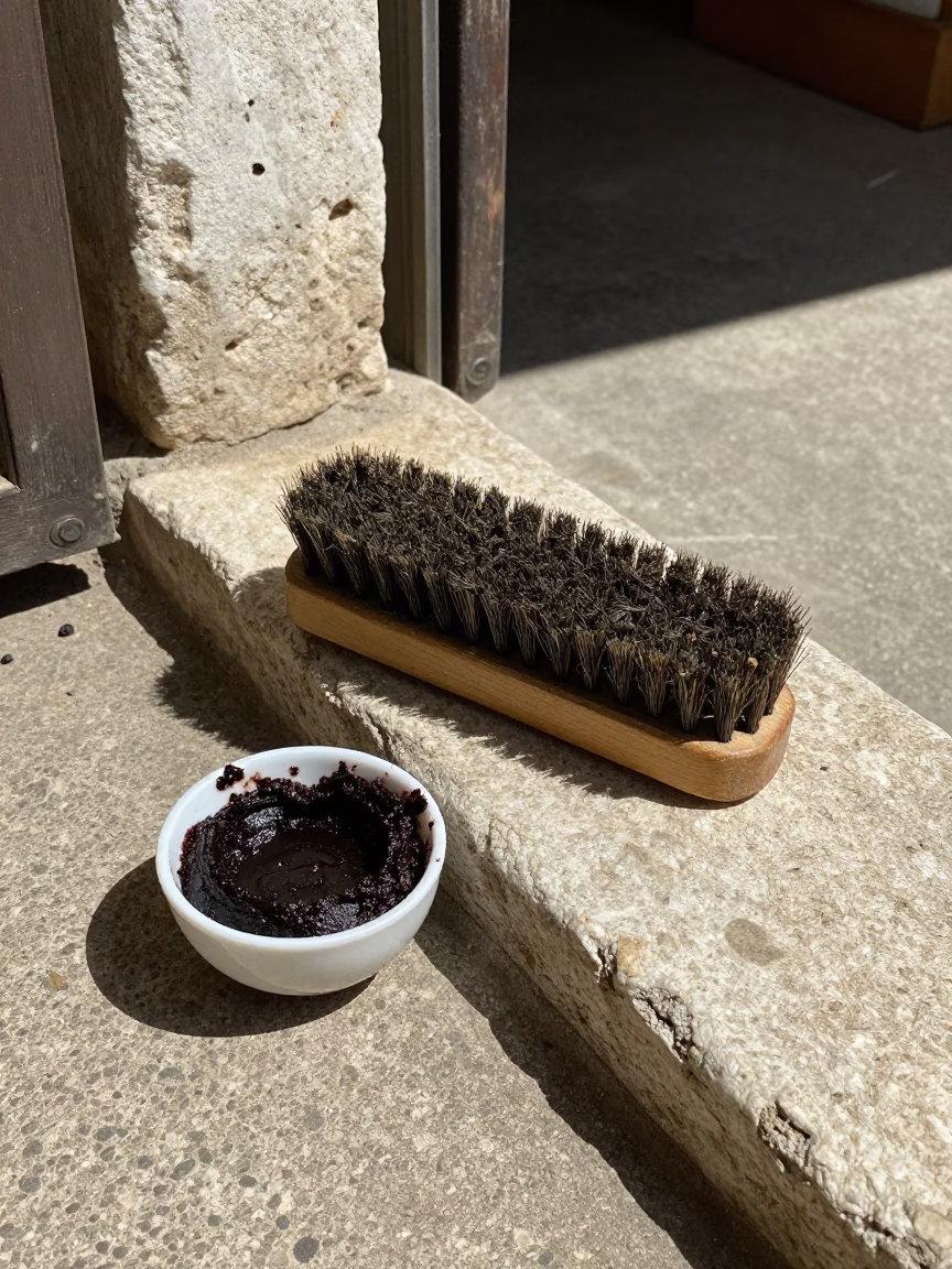 Leather Shoe Brush in Rome in in Rome, Italy