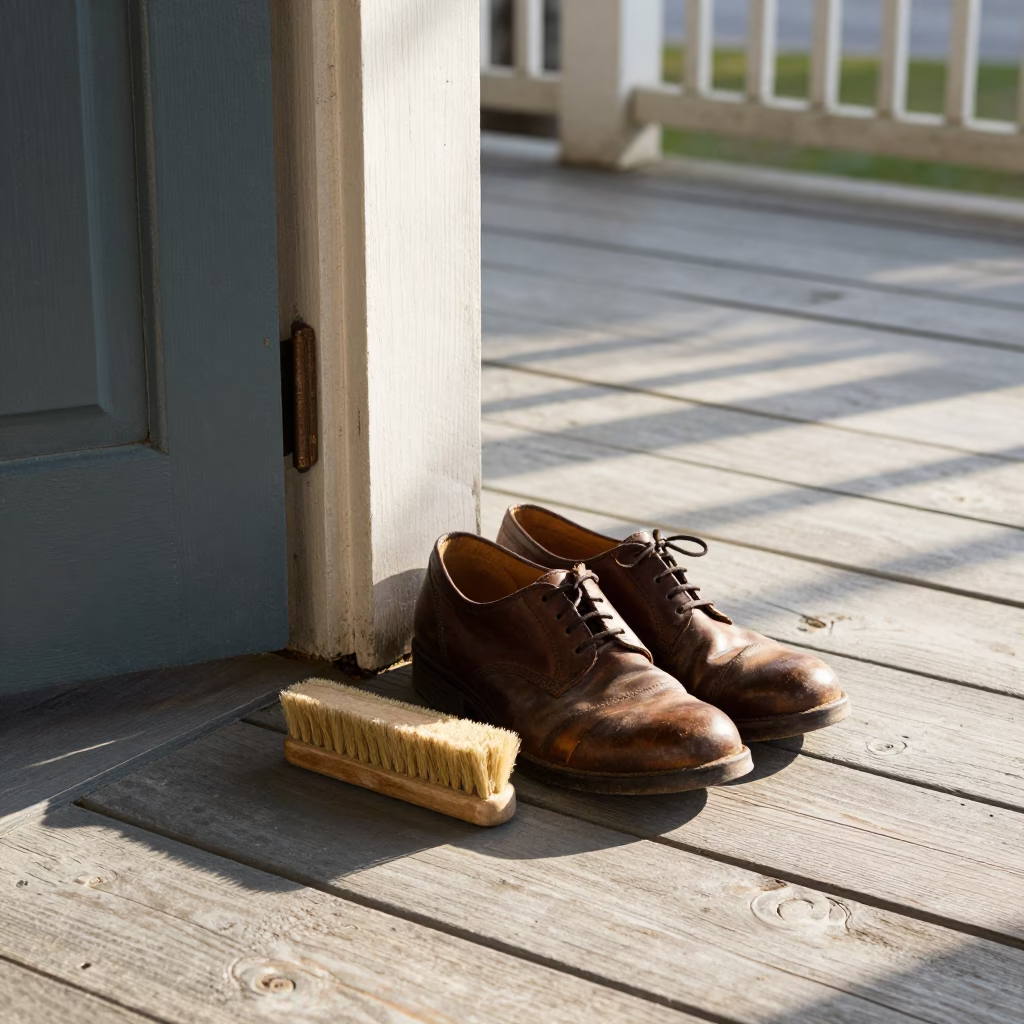 Leather Shoes And Brush in Charleston in in Charleston, South Carolina, United States
