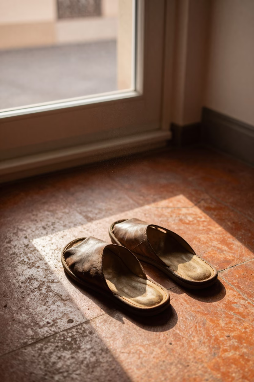 Leather Slippers in Rome in in Rome, Italy