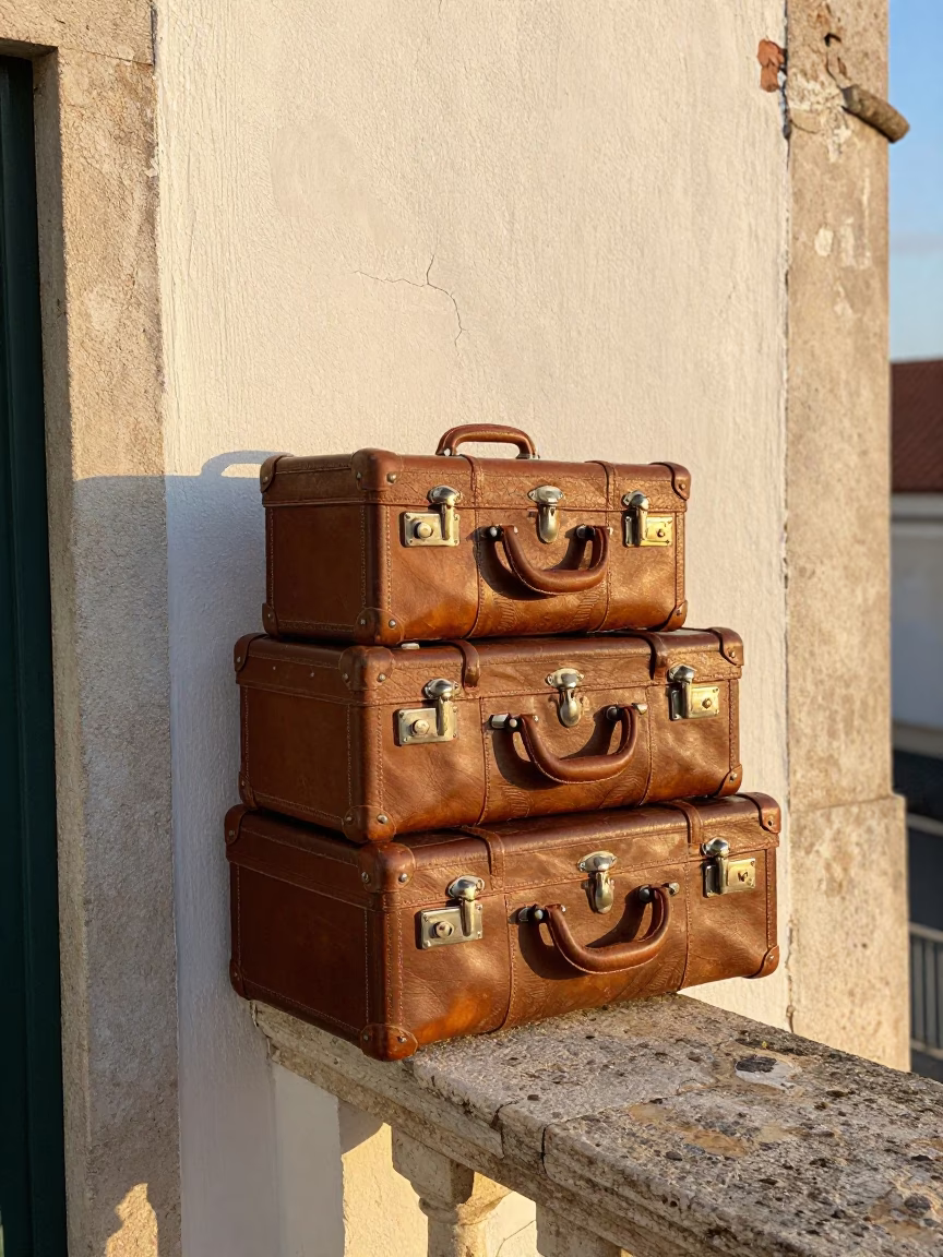 Leather Suitcases in Lisbon in in Lisbon, Portugal