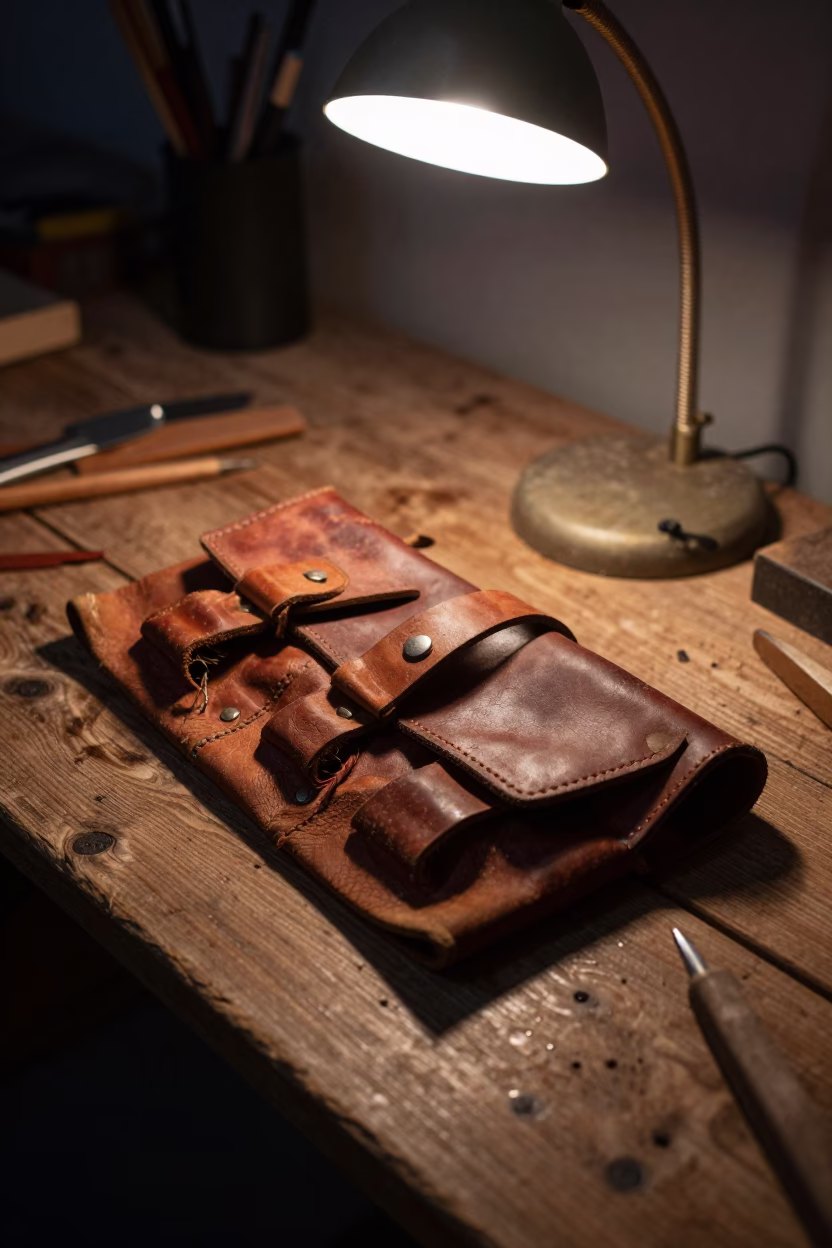 Leather Tool Roll in Copenhagen in in Copenhagen, Denmark