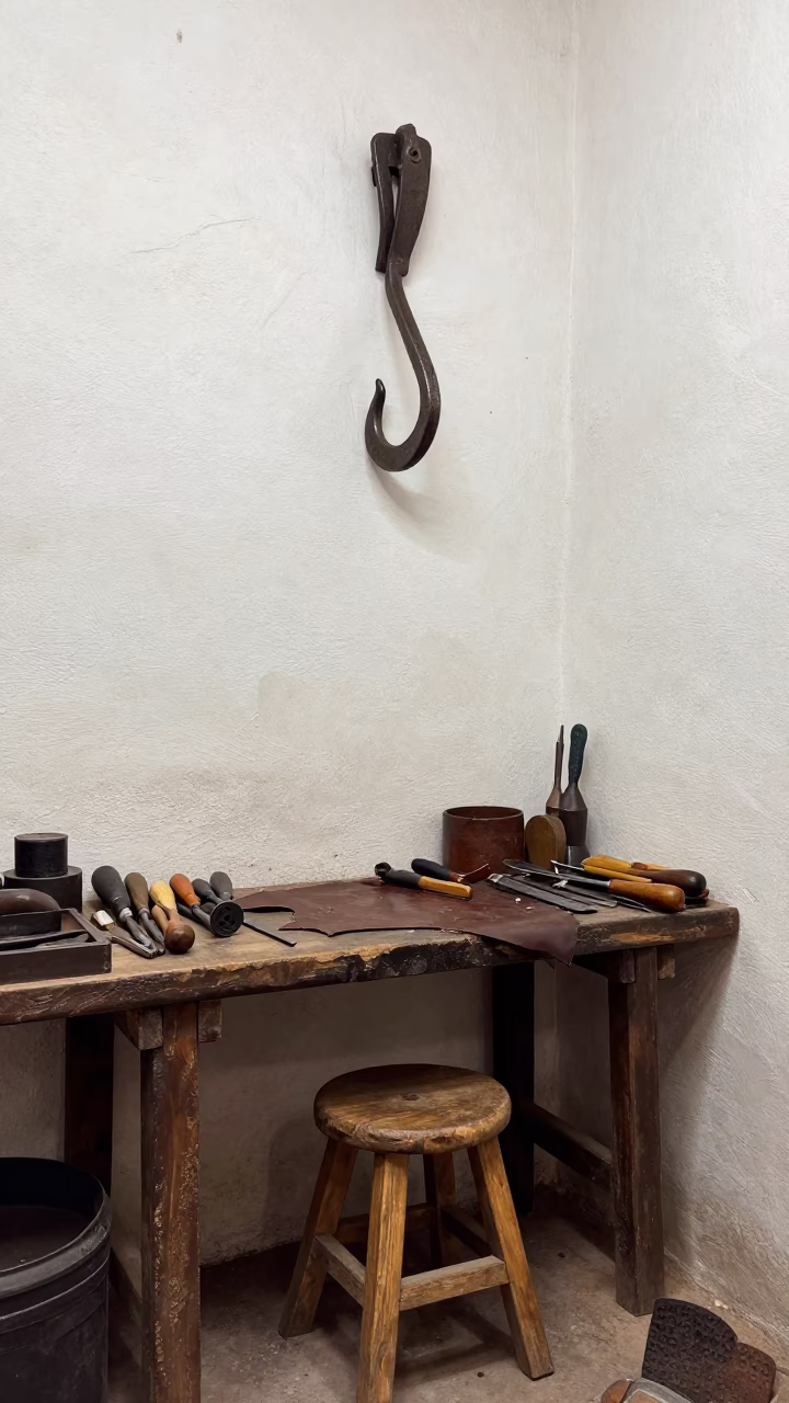 Leatherworking Tools in Fez in in Fez, Morocco