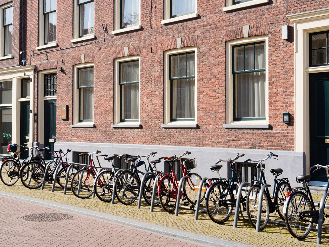Lecture Building in Amsterdam at Bright Midmorning Light in in Amsterdam, Netherlands
