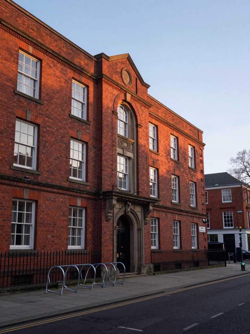 Lecture Building in Bristol at The Early Evening Light in in Bristol, United Kingdom