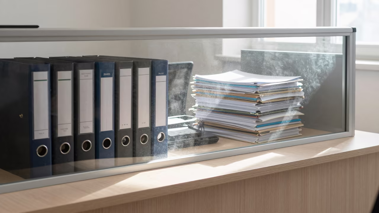 Legal Files Noon Light Reception Desk Aix in at an office reception desk in Aix-en-Provence