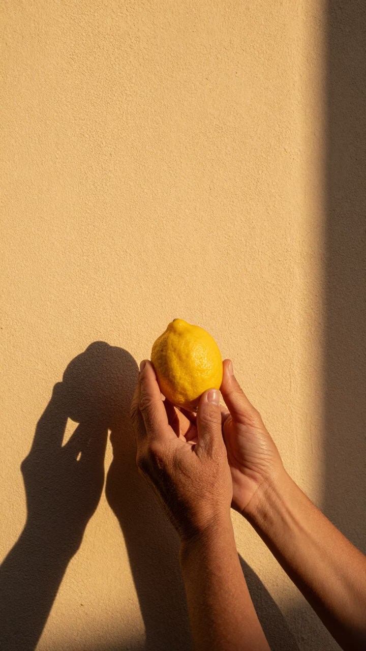 Lemon at Late Afternoon Light in Naples in in Naples, Italy