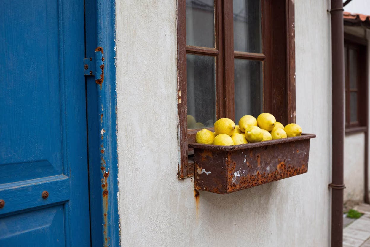 Lemon in Izmir at Midday Light in in Izmir, Turkey