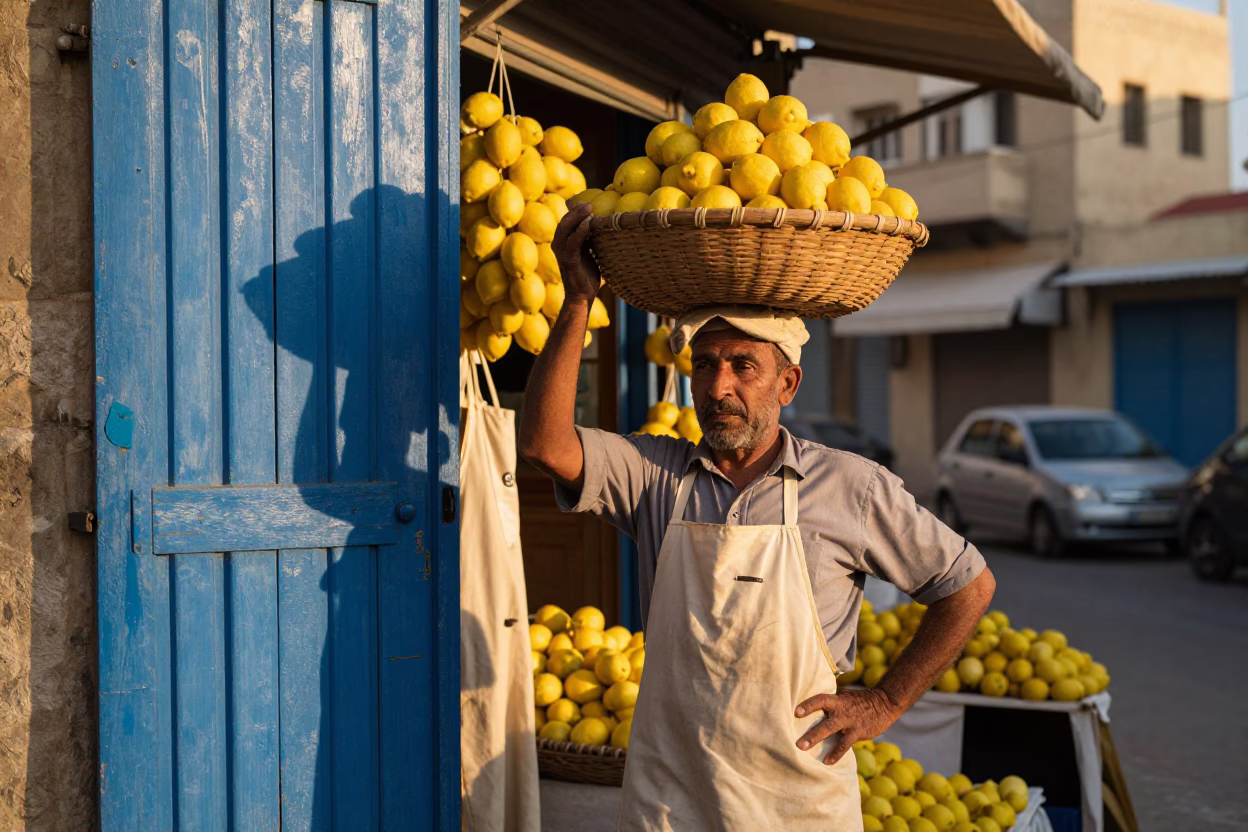 Lemon Vendor in Alexandria in in Alexandria, Egypt