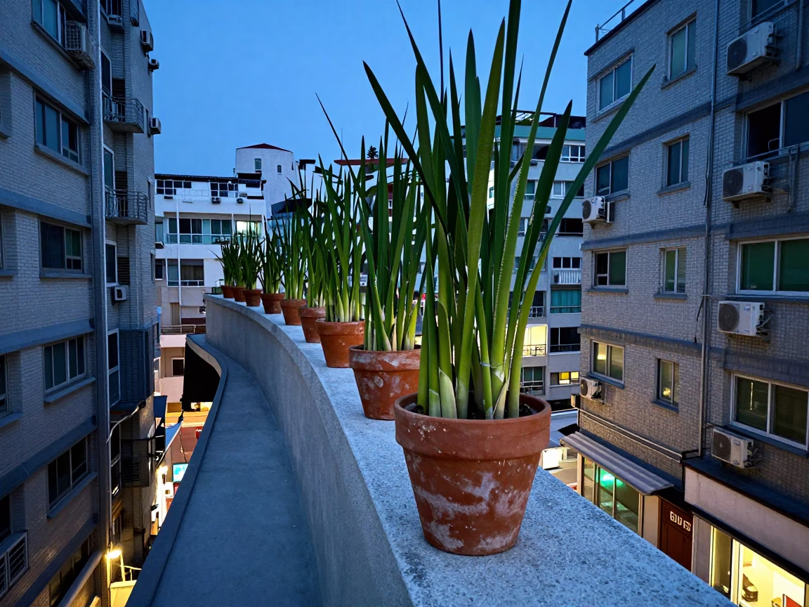 Lemongrass in Busan at Blue Hour in in Busan, South Korea
