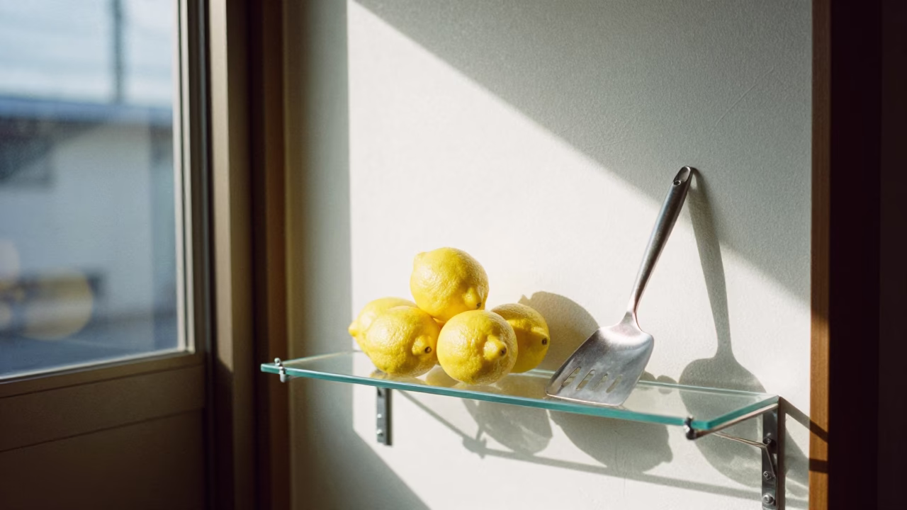 Lemons And Spatula Shop Late Afternoon in Tokyo in in Tokyo, Japan