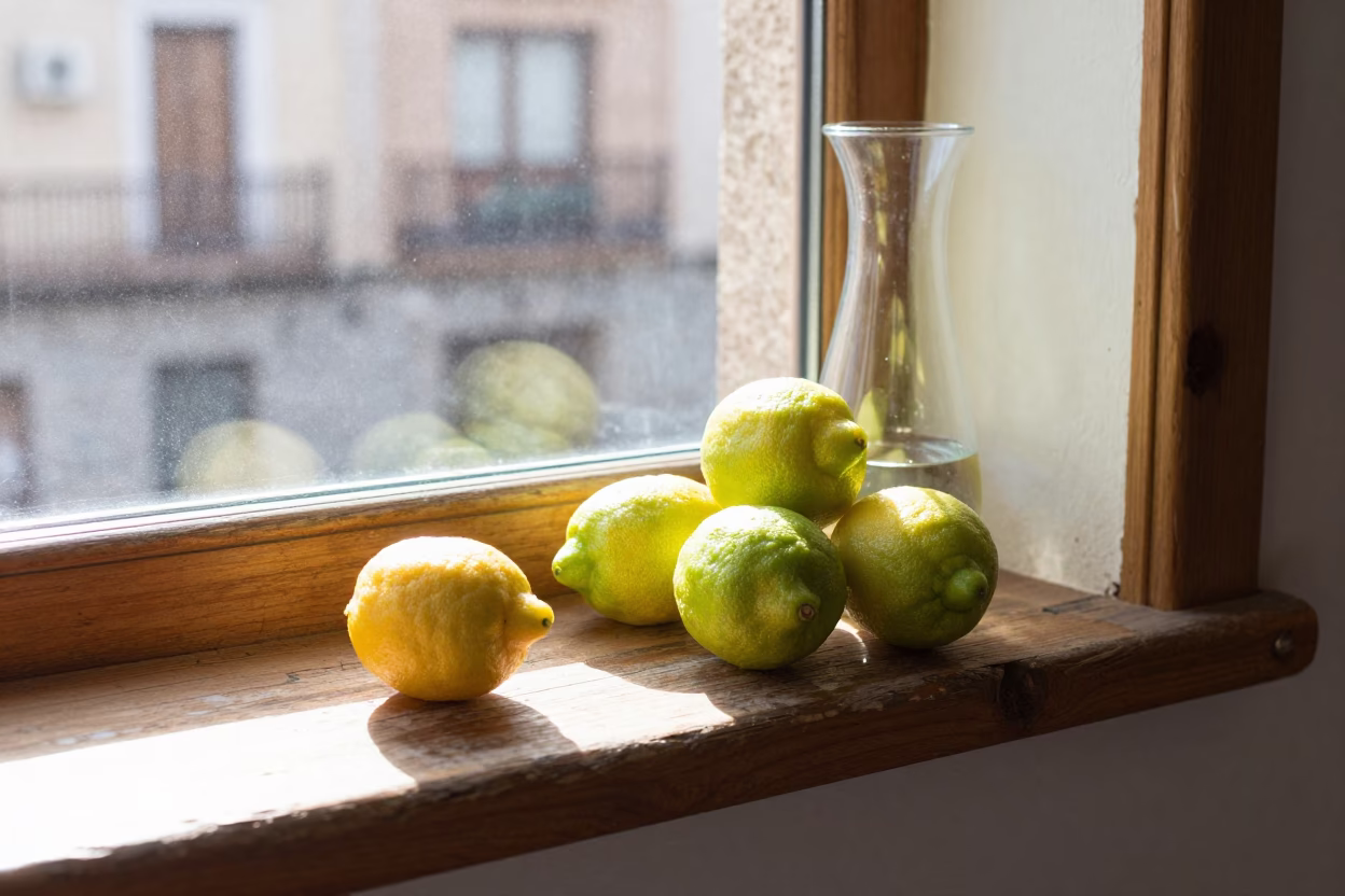 Lemons at Noon Light in in Madrid, Spain