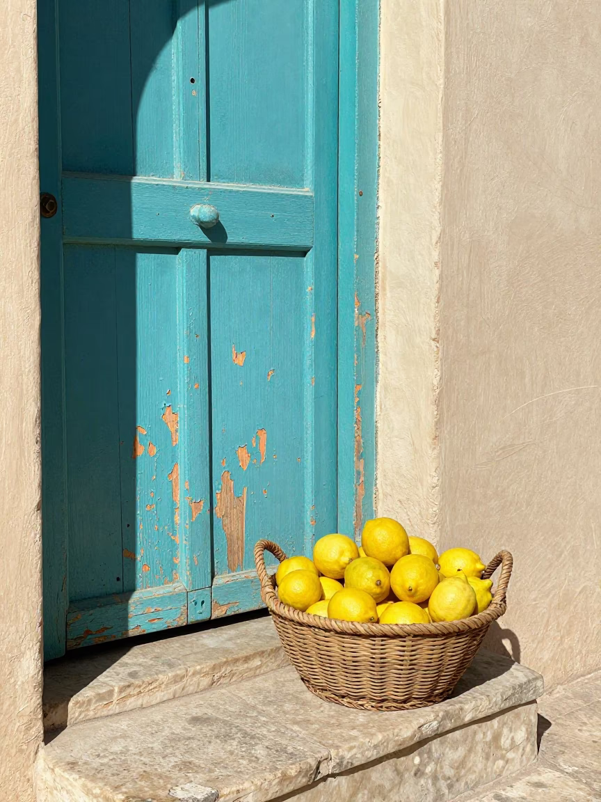 Lemons in Muscat at Flat Noon Light in in Muscat, Oman