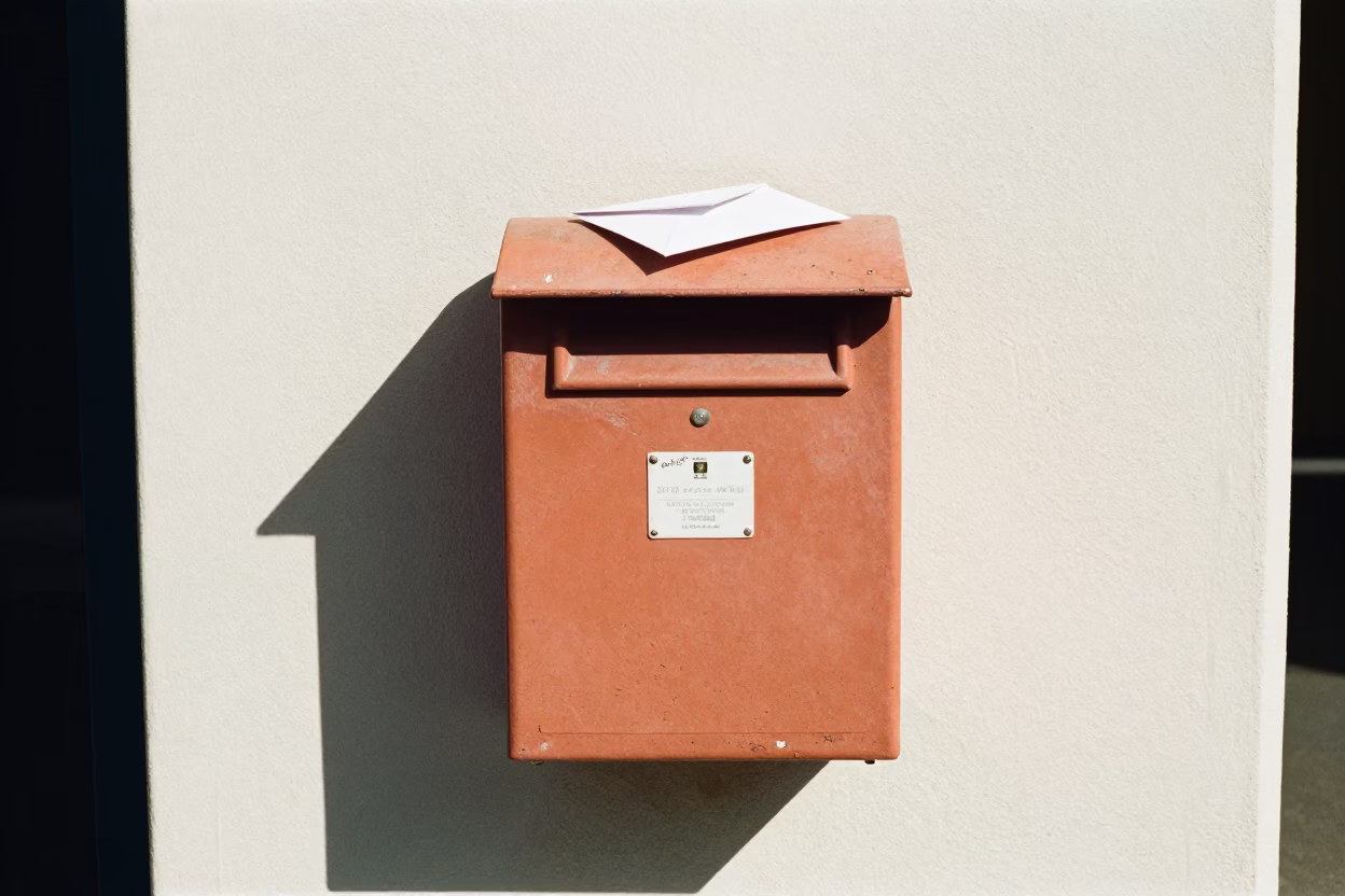 Letterbox at Flat Noon Light in Sydney in in Sydney, New South Wales, Australia