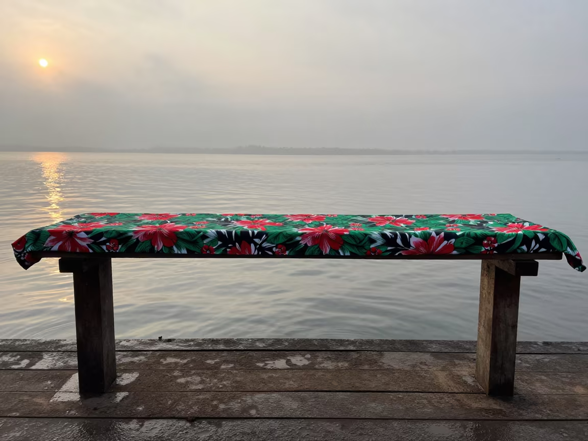 Liberty Floral Cotton on Shelf Near Water in near Dar es Salaam