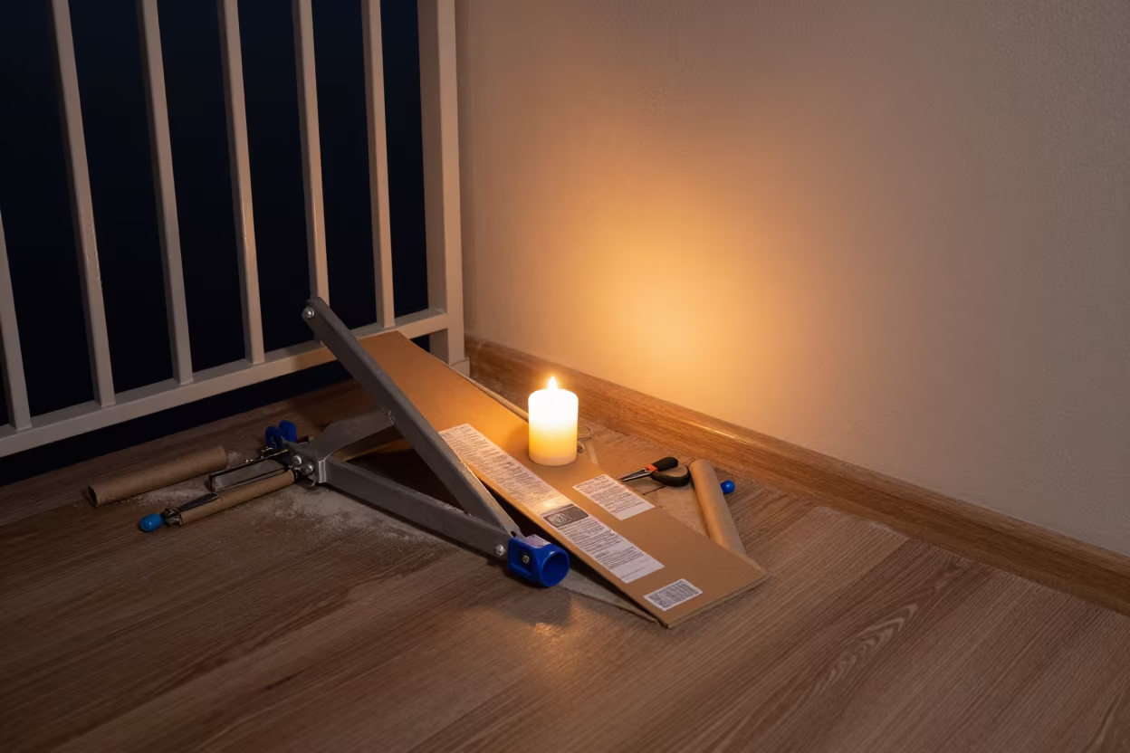 Lifter Tool Midnight Pier Candlelight Nantes in on a pier railing near Nantes