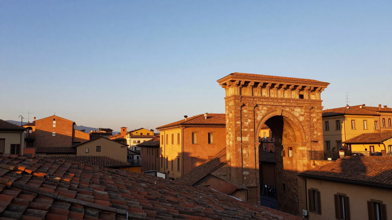 Light at Golden Hour in Bologna in in Bologna, Italy