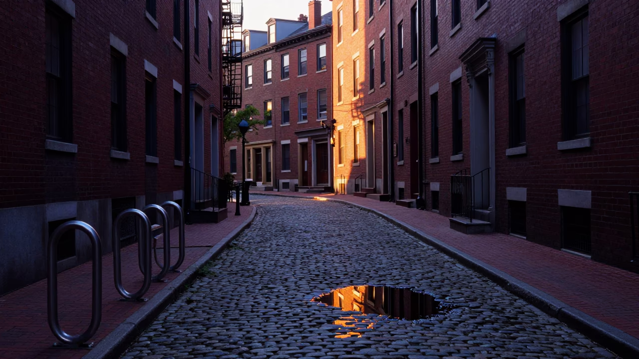 Light Dawn at First Light Of Dawn in Boston in in Boston, Massachusetts, United States