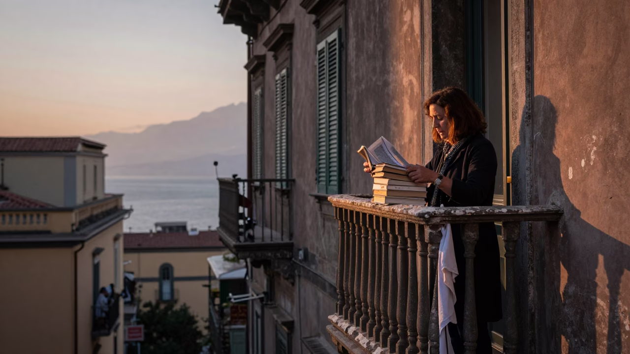 Light Dawn at First Light Of Dawn in Naples in in Naples, Italy