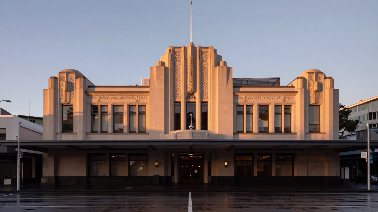 Light Dawn in Auckland at First Light Of Dawn in in Auckland, New Zealand