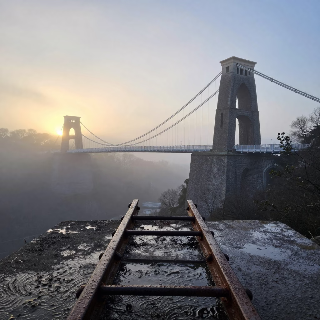 Light Dawn in Bristol at First Light Of Dawn in in Bristol, United Kingdom